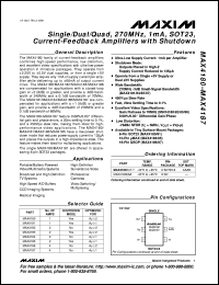 datasheet for MAX4200ESA by Maxim Integrated Producs