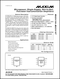 datasheet for MAX4217EUA by Maxim Integrated Producs