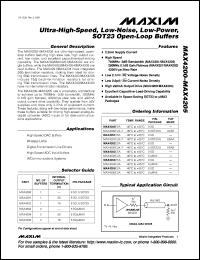 datasheet for MAX4256EUA by Maxim Integrated Producs