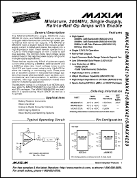 datasheet for MAX4265ESA by Maxim Integrated Producs