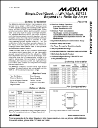 datasheet for MAX430CPA by Maxim Integrated Producs