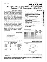datasheet for MAX4373TESA by Maxim Integrated Producs