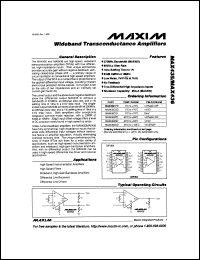 datasheet for MAX4402ASA by Maxim Integrated Producs