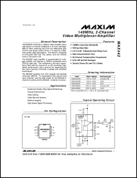 datasheet for MAX445CPG by Maxim Integrated Producs