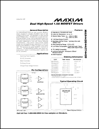 datasheet for MAX4473ESA by Maxim Integrated Producs