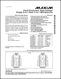datasheet for MAX4518CPD by Maxim Integrated Producs