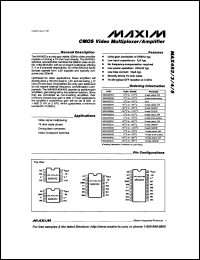 datasheet for MAX4528CPA by Maxim Integrated Producs