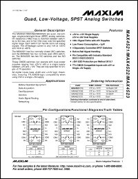 datasheet for MAX4529CPA by Maxim Integrated Producs