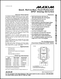 datasheet for MAX4530CPP by Maxim Integrated Producs