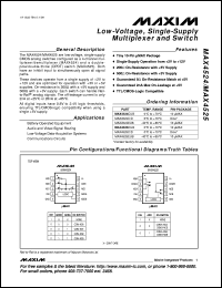 datasheet for MAX4533CAP by Maxim Integrated Producs