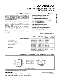 datasheet for MAX4539CAP by Maxim Integrated Producs