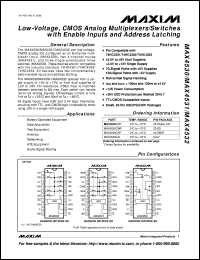 datasheet for MAX4544EPA by Maxim Integrated Producs