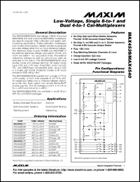 datasheet for MAX4551CEE by Maxim Integrated Producs