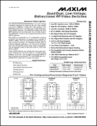 datasheet for MAX4558CPE by Maxim Integrated Producs
