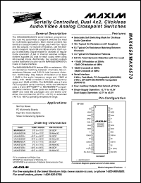 datasheet for MAX4562CEE by Maxim Integrated Producs