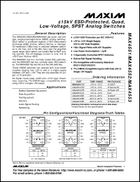 datasheet for MAX4565CPP by Maxim Integrated Producs
