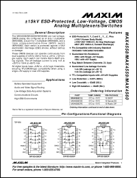 datasheet for MAX4578CAP by Maxim Integrated Producs