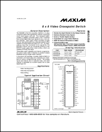 datasheet for MAX4580CWE by Maxim Integrated Producs