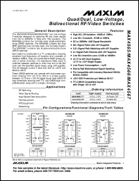 datasheet for MAX4585EUB by Maxim Integrated Producs