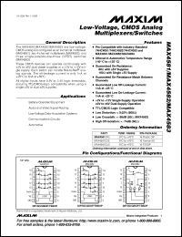 datasheet for MAX4591CPE by Maxim Integrated Producs