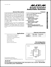 datasheet for MAX4598CWP by Maxim Integrated Producs