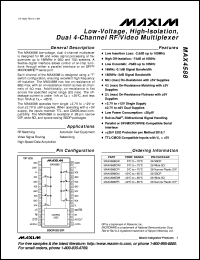 datasheet for MAX4601CAE by Maxim Integrated Producs