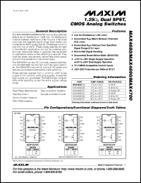datasheet for MAX480CPA by Maxim Integrated Producs
