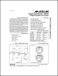 datasheet for MAX481ECPA by Maxim Integrated Producs