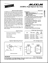 datasheet for MAX492CPA by Maxim Integrated Producs
