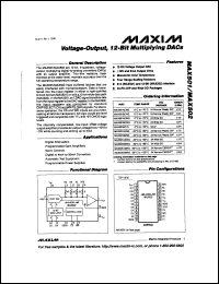 datasheet for MAX504CPD by Maxim Integrated Producs