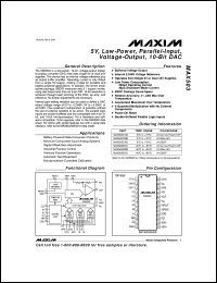 datasheet for MAX5101AEUE by Maxim Integrated Producs