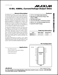 datasheet for MAX520ACPE by Maxim Integrated Producs
