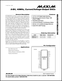 datasheet for MAX5250ACPP by Maxim Integrated Producs
