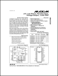 datasheet for MAX533ACPE by Maxim Integrated Producs
