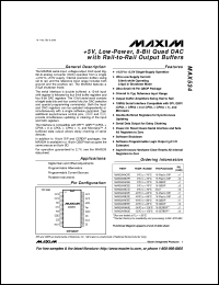datasheet for MAX541ACPA by Maxim Integrated Producs