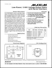 datasheet for MAX543ACPA by Maxim Integrated Producs