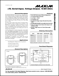 datasheet for MAX548ACUA by Maxim Integrated Producs