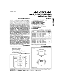 datasheet for MAX551AEPA by Maxim Integrated Producs