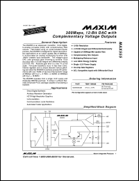 datasheet for MAX6001EUR-T by Maxim Integrated Producs