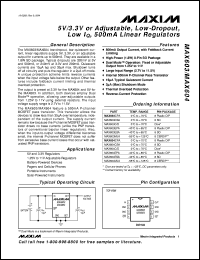 datasheet for MAX6141ESA by Maxim Integrated Producs