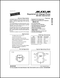 datasheet for MAX626CPA by Maxim Integrated Producs