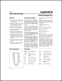 datasheet for BQ2004HPN by Texas Instruments