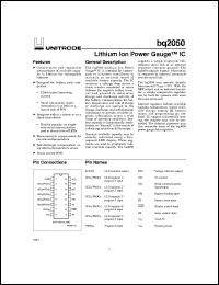 datasheet for BQ2050SN-D119TR by Texas Instruments
