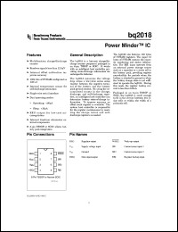 datasheet for BQ2018SN-E1TR by Texas Instruments