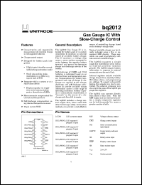 datasheet for BQ2012SN-D107TR by Texas Instruments