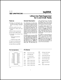 datasheet for BQ2058CSN-C5 by Texas Instruments