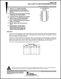 datasheet for 74ACT11139DR by Texas Instruments