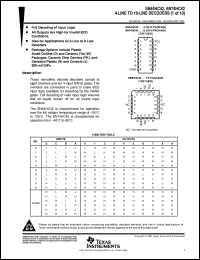 datasheet for SN54HC42J by Texas Instruments