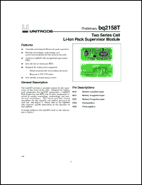 datasheet for BQ2158TB-001 by Texas Instruments