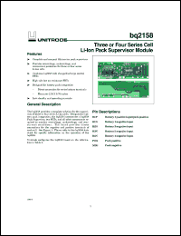 datasheet for BQ2158B-001 by Texas Instruments